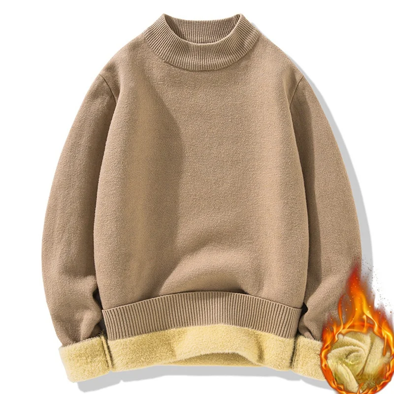 

Autumn New 2024 Men Pullover Sweater Fashion Casual Loose Thick O-Neck Knitted Oversize Harajuku Streetwear Knitwear M-4XL Y666