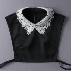 Lace Lapel Shirt Fake Collar Women's Autumn and Winter Sweater Decorative Collar Chiffon Shirt Collar Korean Wild Fake Collar