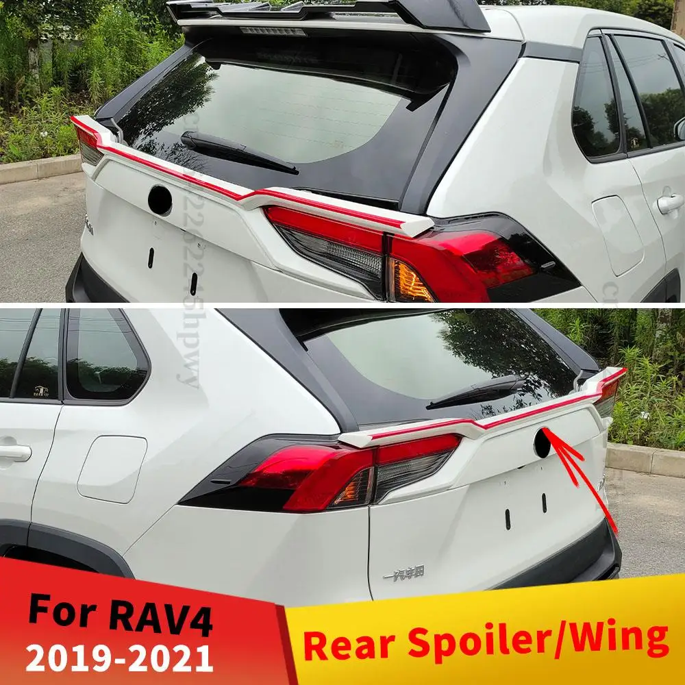 

Air Deflector Splitter Wide Body Kit Roof Rear Trunk Spoiler Wing Racing Sport Boot Lip Tail Trim For Toyota RAV4 2019 2020 2021