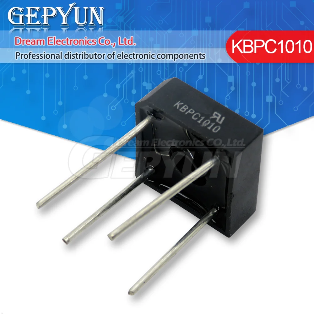 5pcs free shipping KBPC1010 1000V 10A Diode bridge rectifier