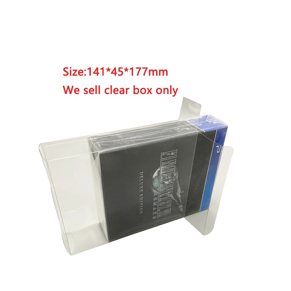 PET Clear box For PS4 Final Fantasy 7 FF7  DELUXE Edition  Iron Box Limited Edition Transparent Collection Display Box