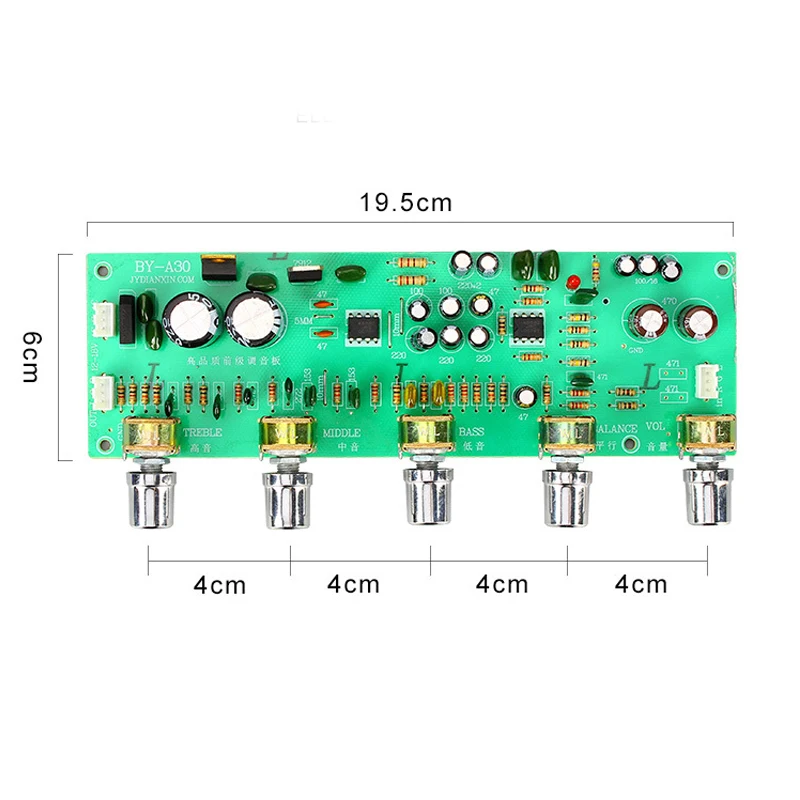 Placa de ajuste de amplificador de potência duplo kyyslb a30, pré-amplificador de volume