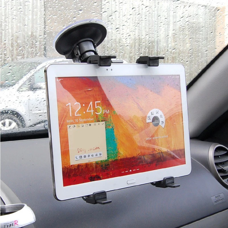 Universal 7 8 9 10 11 Inch Car Clip Holder 360Rotation Car Windshield Dashboard Sticky Tablet for Ipad Air Galaxy Tab Tablet PC