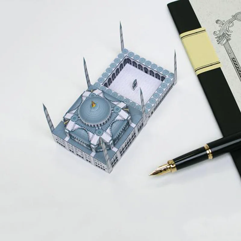 ตุรกี Sultan Ahmet Camii พับ Mini 3D กระดาษ House Papercraft DIY Art Origami อาคารเด็กผู้ใหญ่ Craft ของเล่น QD-137