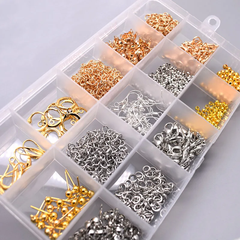 Jewelry Making Findings for Earring Hook Lobster Clasp Open Jump Ring Jewelry Supplies Making Connector for Beads DIY Making