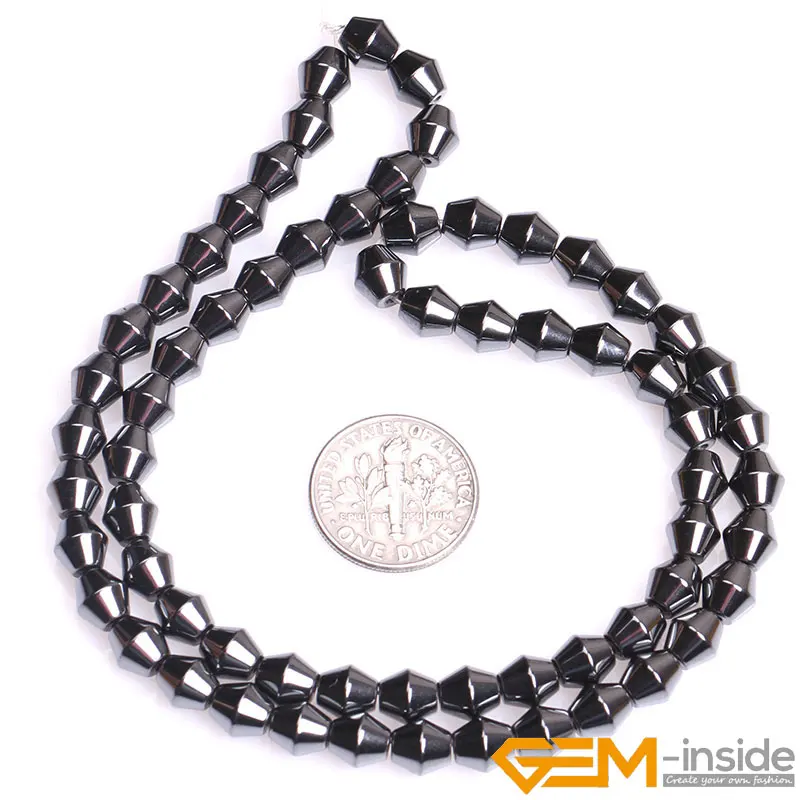 Natural Magnetic Black Hematite Bicone Beads For Jewelry Making Strand 15 inch DIY Jewelry Accessorries Bead For Men Women Gifts