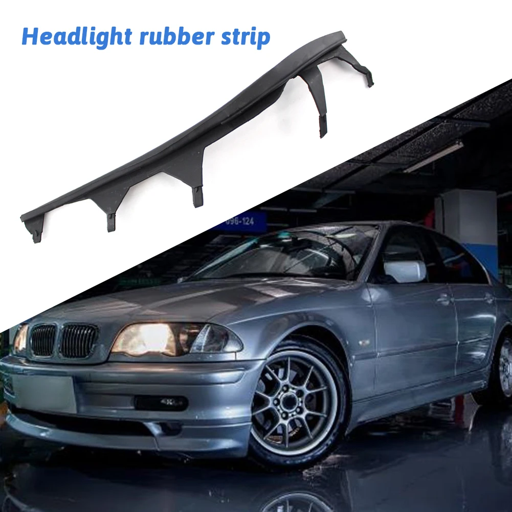 Car Front Upper Headlight Cover Strips Trims Headlight Sealing Strip Gasket for BMW 3 Series E46 4 Door 02-05