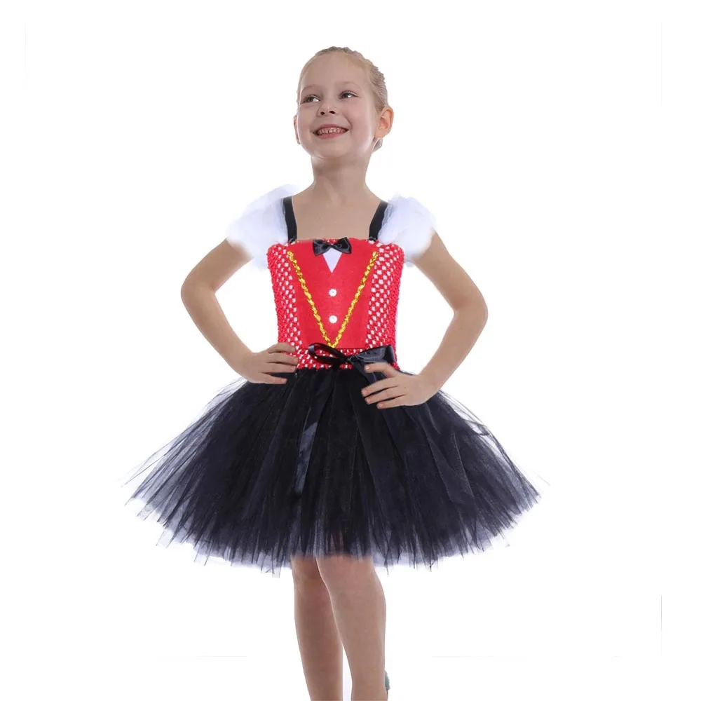 

Children Mesh Tulle Tutu Dress Kids Halloween Cosplay Party Carnival Performance Outfit Girls Circus Ringmaster Costumes Clothes