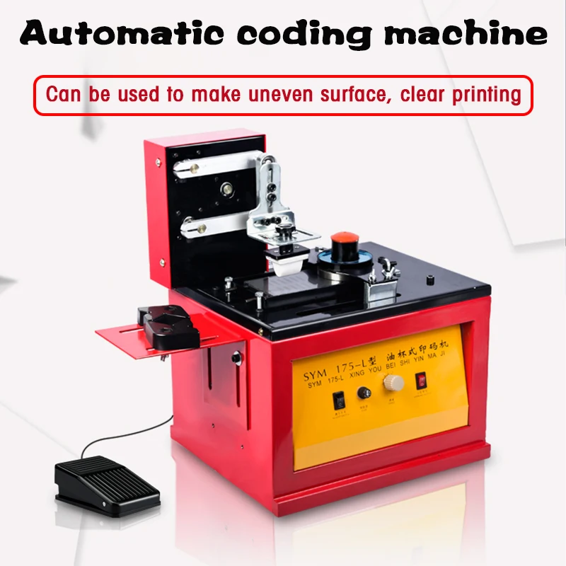 Fully automatic production date coding machine electric scraper type ink pad printing machine Small inkjet printer typewriter