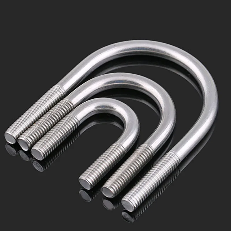 1pcs M6 M8 M10 M12 304 Stainless Steel U-shaped Bolt U-shaped Screw U-shaped Pipe Clamp Pipe Clamp Fixing Buckle