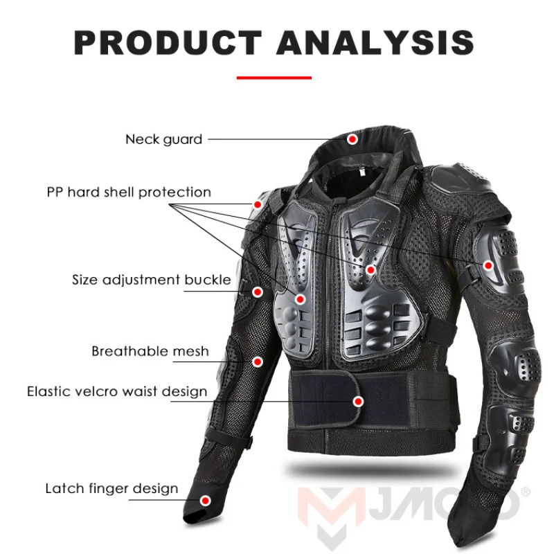 Motocross Body Armor Men's Summer Protective Cycling Jacket Summer Motorcycle Armor Jacket Breathable Motorbike Full Body Armor