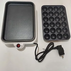 Chibi Maruko-máquina de hornear Takoyaki eléctrica para el hogar, sartén para asar bolas de pulpo, herramientas de cocina profesionales, 220V