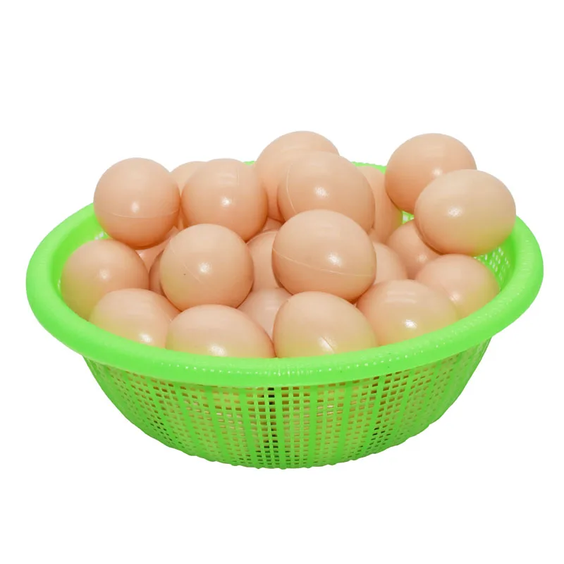 100 pcs Hatching Egg Hen Poultry Breeding Simulation Fake Plastic Artificial Eggs DIY Painting Easter Egg Educational Toy