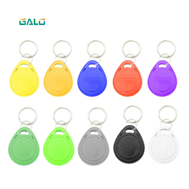 Geen. 2; 100 Stks/partij Kaart Rfid 125Khz Smart Card Rfid Tag (Bule Rood Geel) Oem