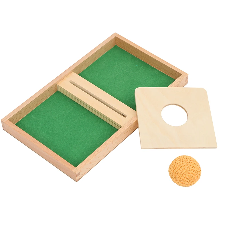 Montessori Imbucare Box/ Board with Lid Early Educational Toys for Baby Hand-Eye Coordination Trainning Tool Shapes Match Game