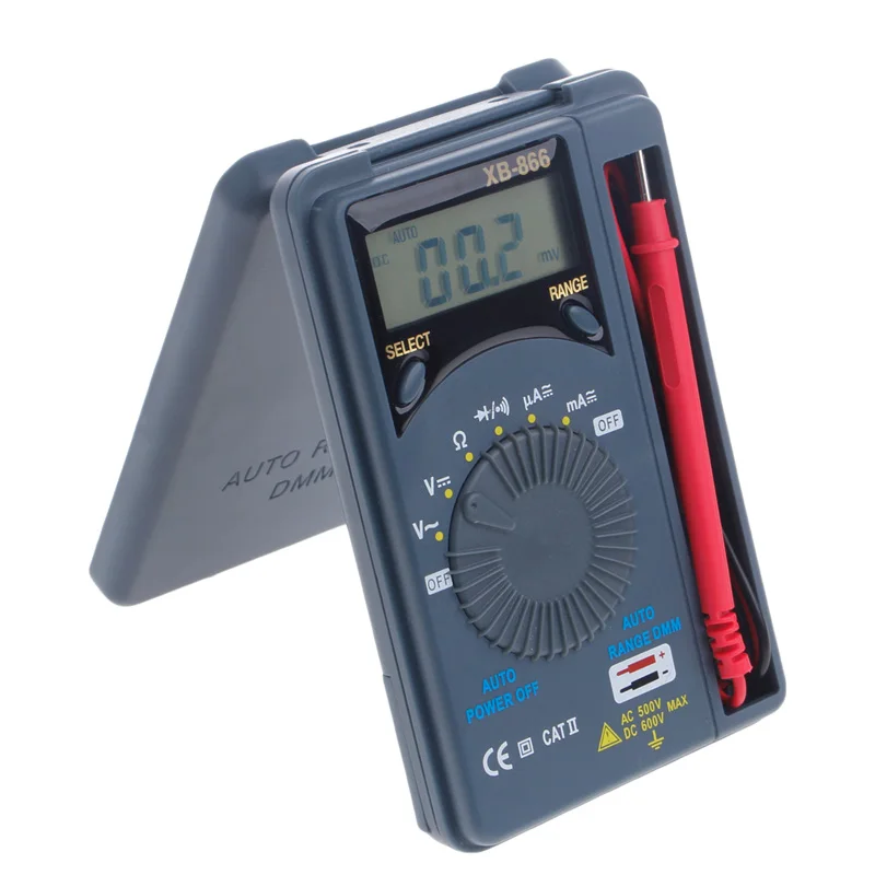 XB866 Mini Auto Range LCD Voltmeter Tester Tool AC/DC Pocket Digital Multimeter  828 Promotion