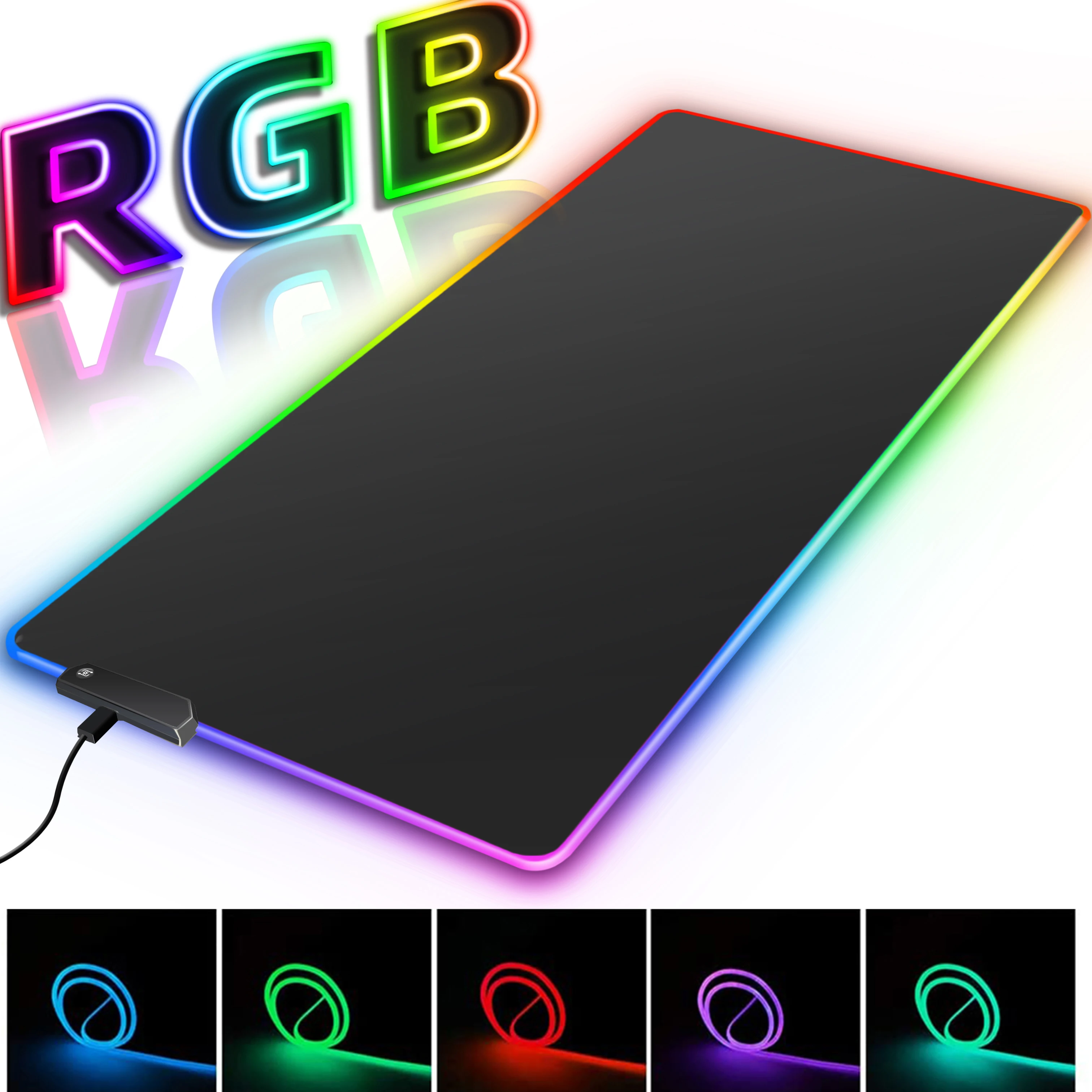 LED Light Gaming Mouse Pad RGB Large Computer Mousepad Gamer Carpet Waterproof Mause Pads Desk Play Mat with Backlit