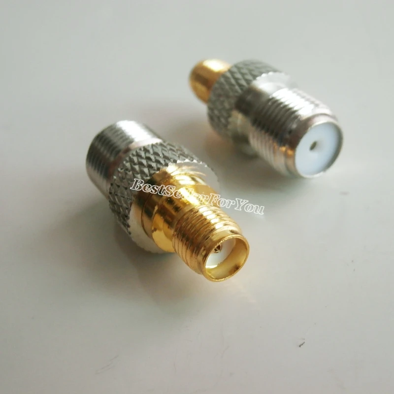 

1Pcs F Female Jack To SMA Connector Female Jack Straight Coaxial Coax RF Adapter Connector