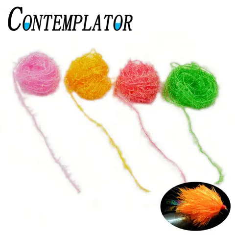 10meters Jelly Fritz Creating Jelly Blob 8colors Pearlescent Chenille Streamer Bodies Salmon&Steelhead Flies Fly Tying Materials