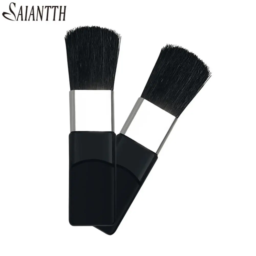 Saiantth 10pcs/lot Universal 55MM Small Blush Brush Black Handle Disposable Makeup Tool Horse hair Blusher makeup brushes