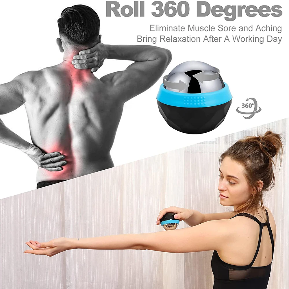 60MM Cryo Cold Roller Hot & Cold Compress Massage Roller Ball Body Therapy Foot Back Waist Hip Relaxer Ice Therapy Massager Tool