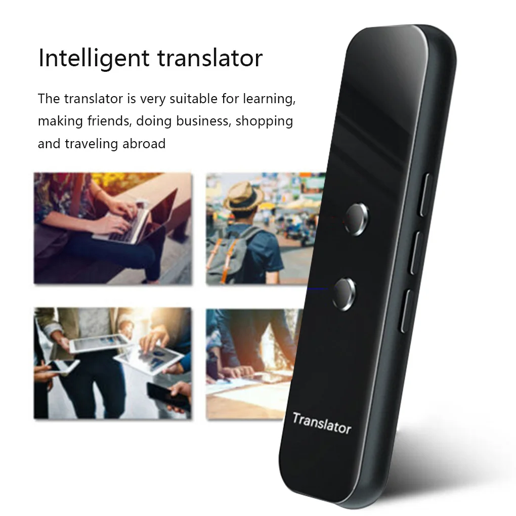 Translator Battery Operated Bluetooth-compatible Shopping Business Travelling Abroad Interpreter Translating Device