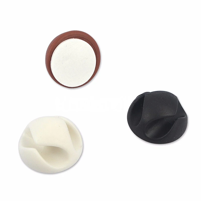 6 Pcs/lot Cable Clip Desk Tidy Organiser Wire Cord Lead USB Charger Cord Holder Organizer Holder Secure Table