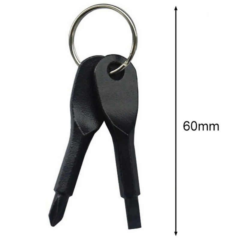 LLavero de destornillador ranurado Phillips portátil, herramienta de reparación de bolsillo, Multi Mini, para acampar y caminata al aire libre, 1 Juego