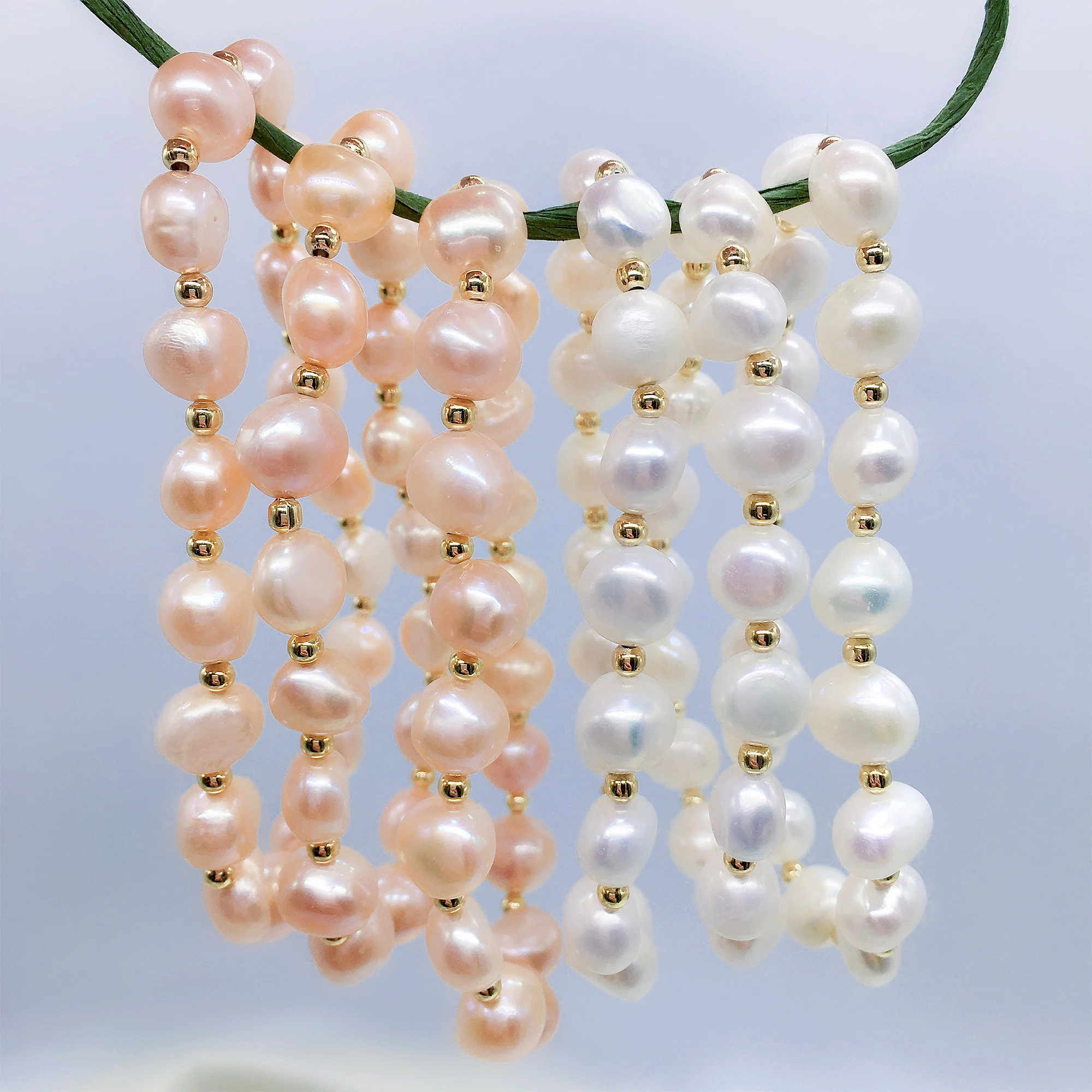 Natural Freshwater Pearl Beaded High Quality Rice Shape Punch Loose Beads for Make Jewelry DIY Bracelet Necklace Accessories