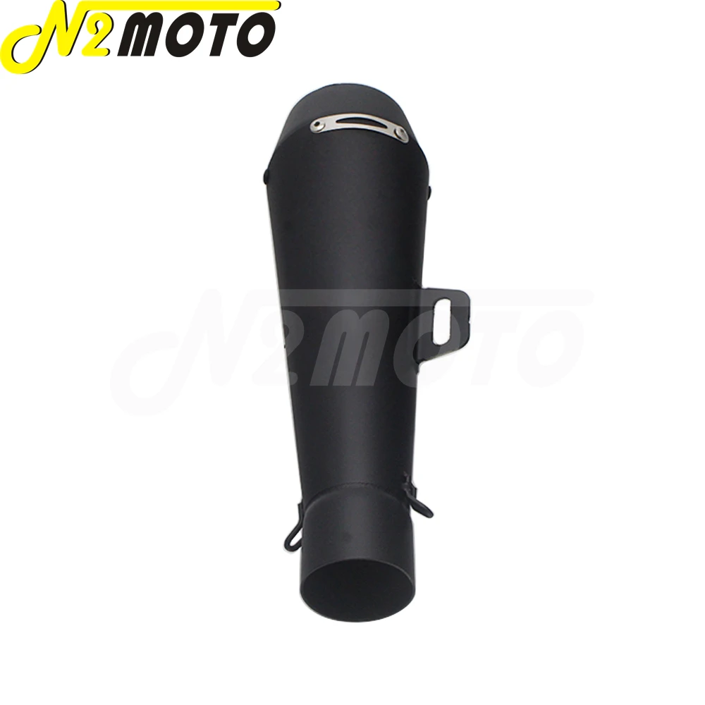 Universal Tail Tube Silence For Honda Harley Yamaha Kawasaki 38mm-51mm Black/Chrome Motocycle Cafe Racer Exhaust Muffler Pipe