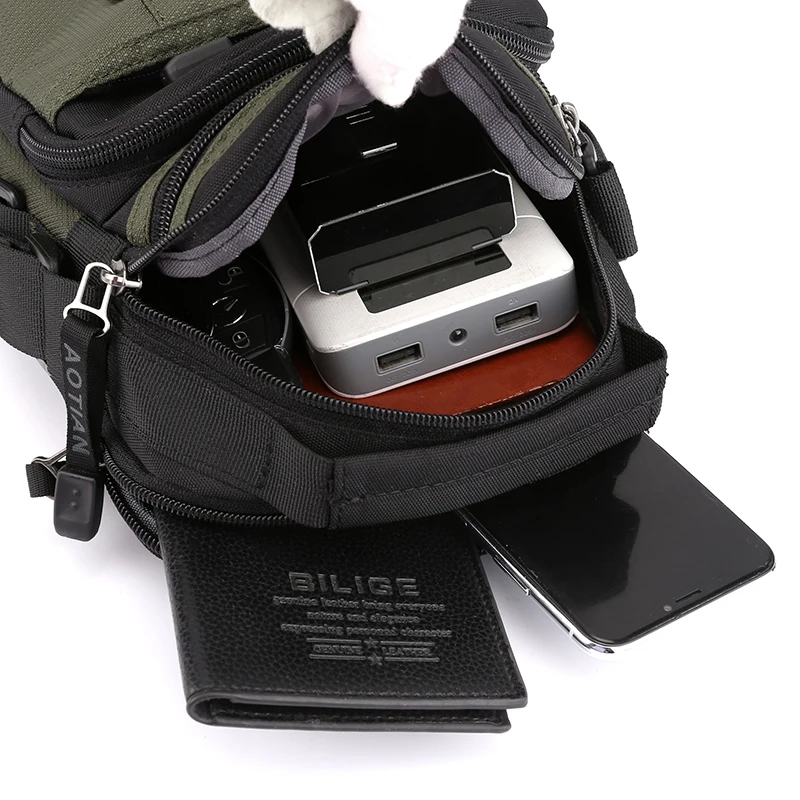 AOTIAN-bandolera de nailon para hombre, bolso de hombro, informal, ligero, de viaje