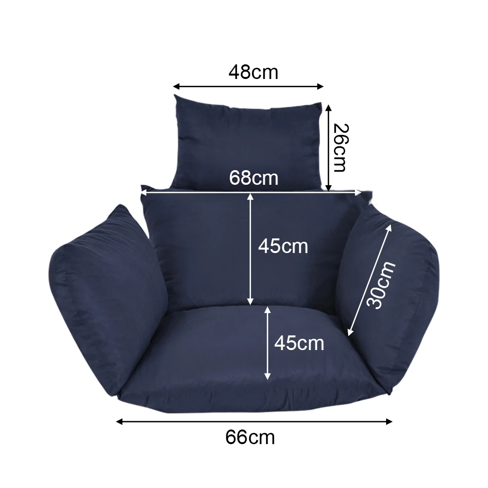 Hanging Hammock Chair Swinging Garden Outdoor Soft Seat Cushion Seat 220KG Dormitory Bedroom Hanging Chair Back with Pillow