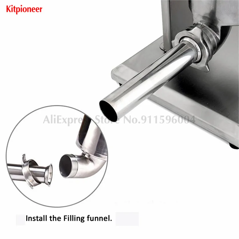 آلة حشو اللحوم السجق قمع فوهة السجق حشو حشو الفولاذ المقاوم للصدأ ملء أنابيب تماما 4 قطعة #4