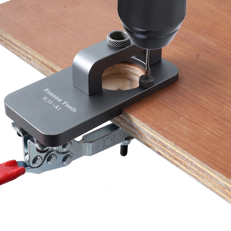 Fonson Tools JL35-A1Woodworking 35mm cerniera apri foro armadio piastra porta cerniera localizzatore punzone foratura installare strumento per la lavorazione del legno