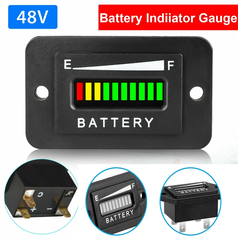 48V Volt Battery Indicator Meter Gauge  LED Indicator Meter For Ezgo Club Car Yamaha Golf Cart Motor Scooters Accessories