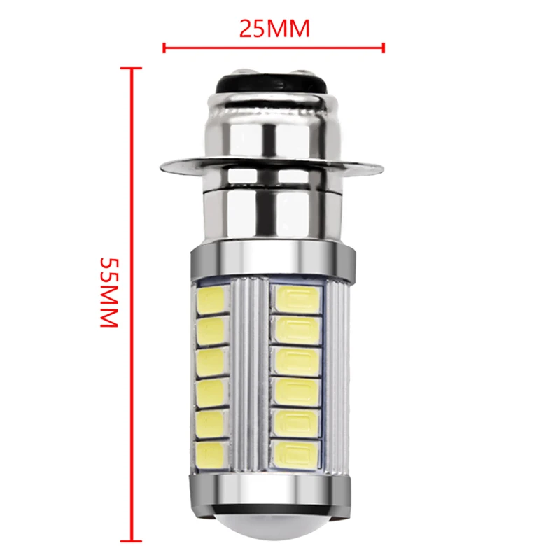 1PC PX15D P15D 33 SMD H6M LED Ba20d 5630 33 LED Fog light Lamp 12V Motorcycle Headlight Bulb