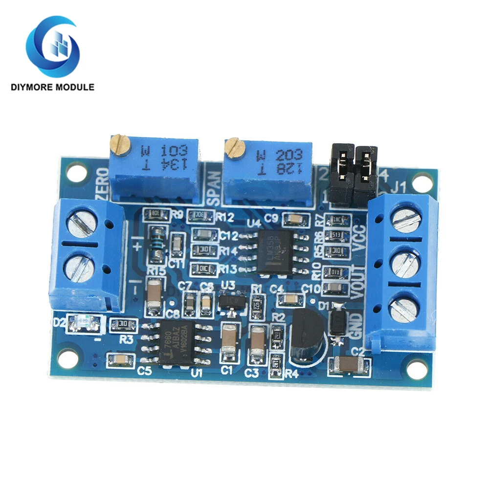 Current To Voltage Module 0 -20mA/4 -20mA to 0- 3.3V/0 -5V/0 -10V Voltage Transmitter Signal Converter Module