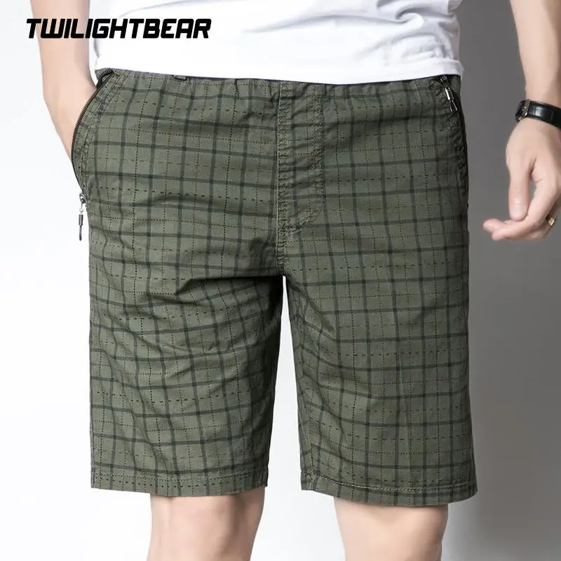 Oversized Men\'s Casual Shorts Summer Pure Cotton Plus Size Plaid Home Shorts Male Beach Shorts Men Clothing 5XL AF8993