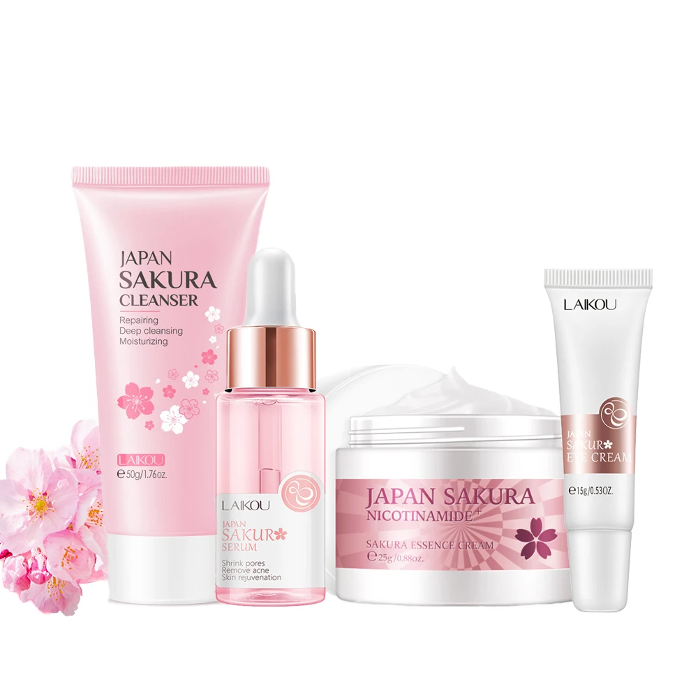 

Sakura Skin Care Sets Face Cream Face Mask Facial Cleanser Acne Blackhead Remover Korean Cosmetics Face Care Eyes Care Skincare