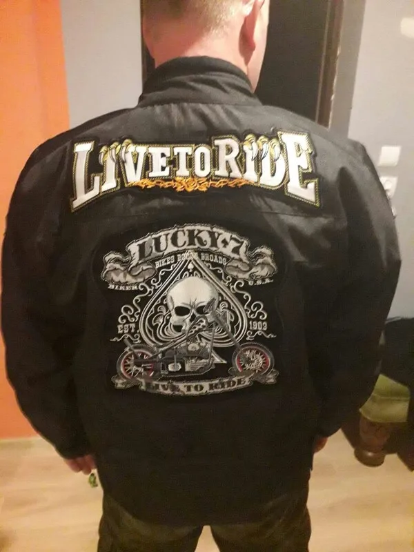 Rose Skull Big Patch Motorcycle Embroidered Patches For Clothes Stickers Biker Patches Hippie Patch Applique Jacket Accessories