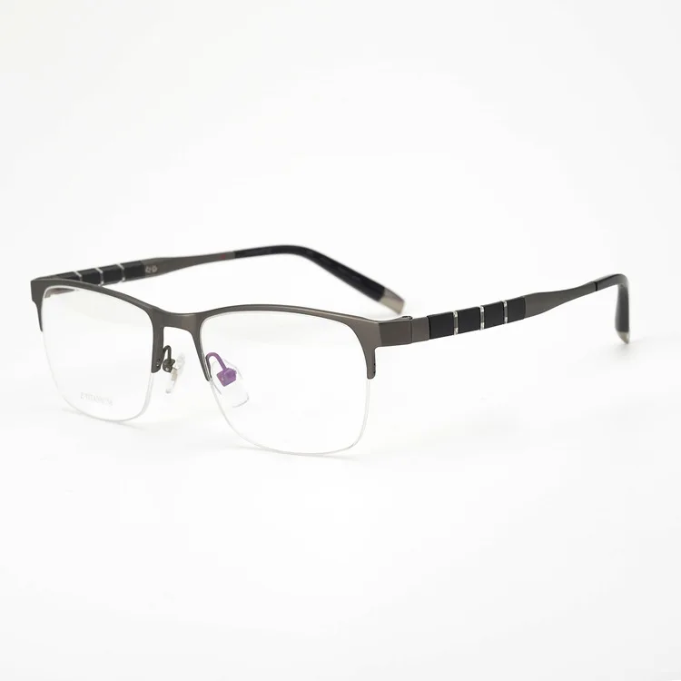 

Ultra-Light Pure Titanium Spectacle Frame Men's Business Glasses Big Face Compatible Super Elastic Half-Frame Frame