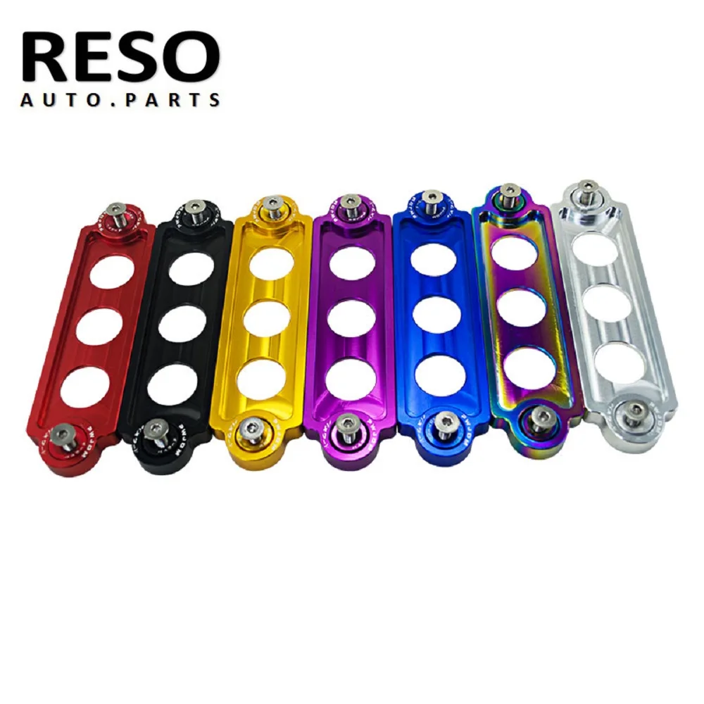 

RESO--Car Racing Battery Tie Down Hold Bracket Lock Anodized for JDM Honda Civic/CRX 88-00