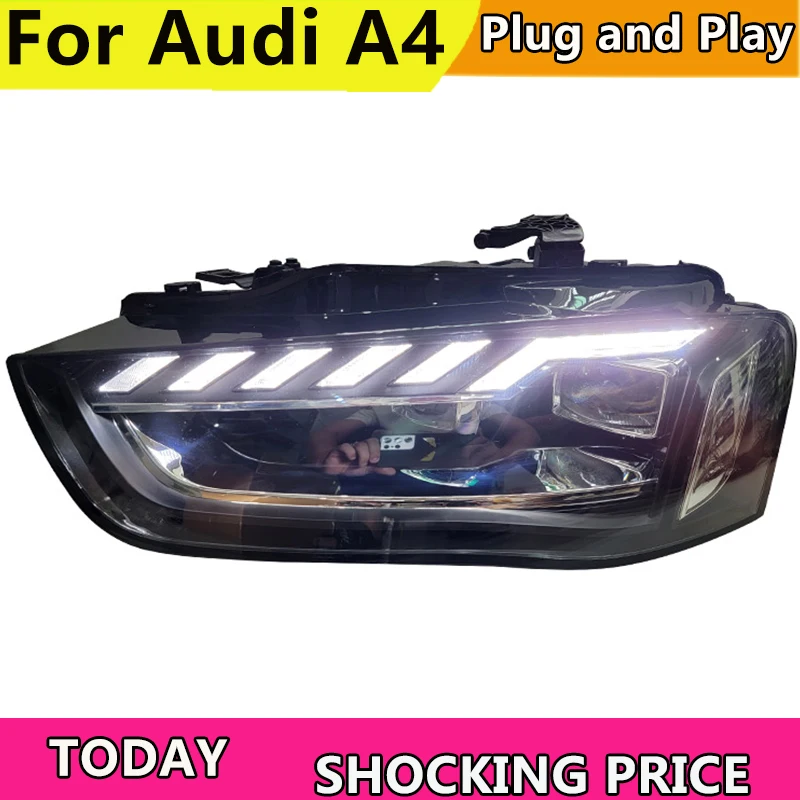 

doxa Car Styling for Audi A4 2009- 2016 All Led Headlight dynamic DRL+Turn signal Auto Headlight Assembly