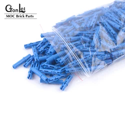 100Pcs/lot MOC Pins Long with Friction Ridges Lengthwise, 2 Center Slots Parts fit for High-Tech 6558 Building Blocks Bricks Toy