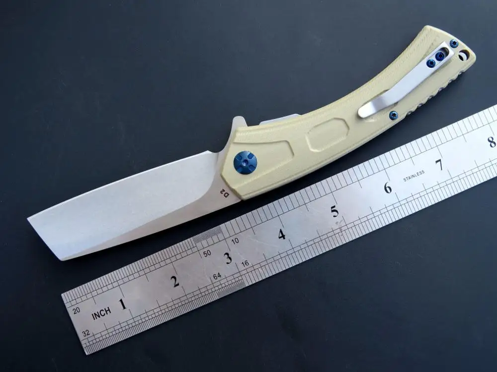 Eafengrow EF931 Folding Knife D2 Blade G10 Handle Camping Pocket Knife Hunting Fishing Kitchen Fruit Outdoor EDC Tool Knives
