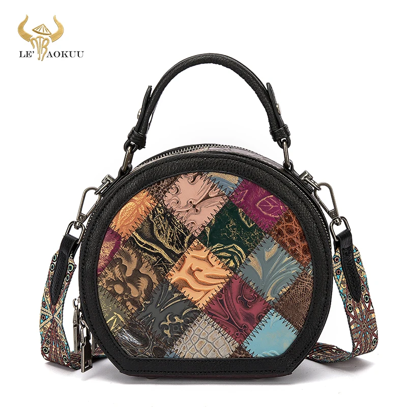 

Hot Sale Soft Natural Leather Luxury Patchwork Ladies Flower Small Purse Handbag Over The Shoulder bag Women Design Tote bag 321