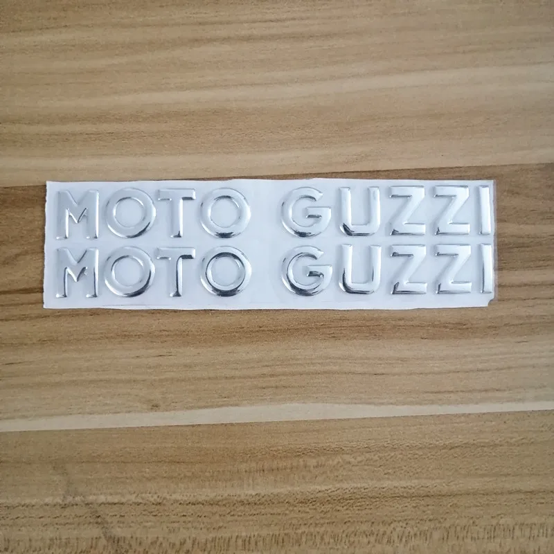 Motorcycle 3D Sliver waterproof Emblem Side Fairing Cover Decorated Decals Case Sticker for Moto MotoGuzzi  guzzi  Decals