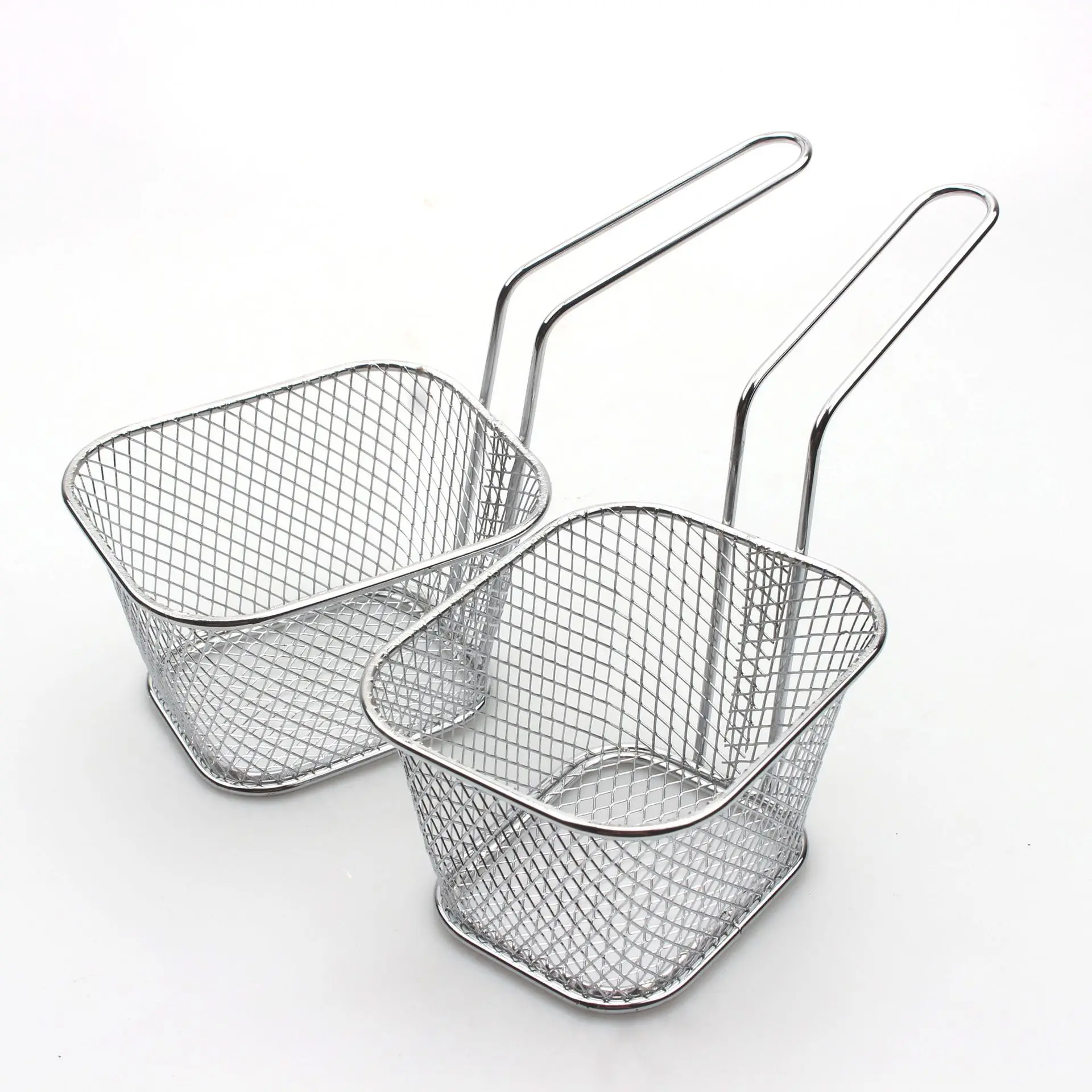 

Square Plating French Fries Basket Mini Frying Basket Frying Basket Snack Food Basket Oil Grid