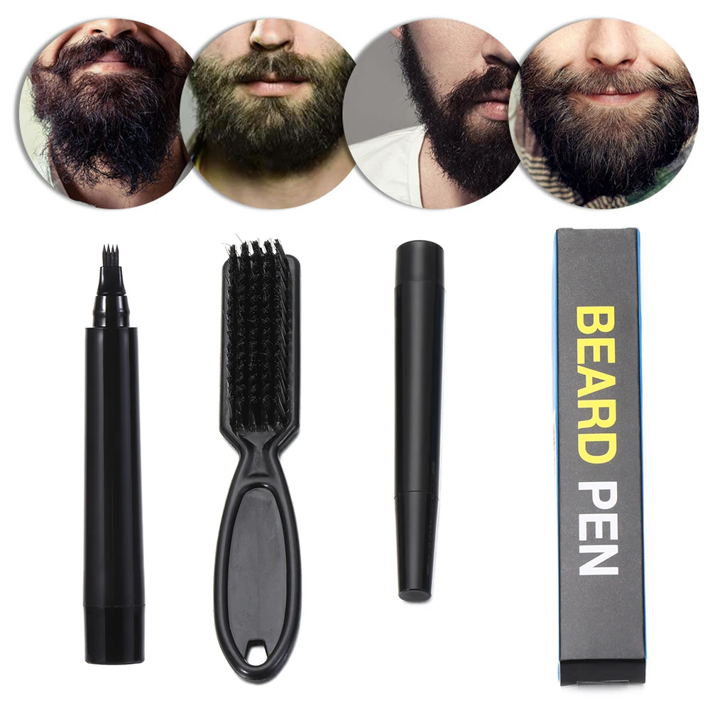 

Beard Pencil Filler Natural Hair Grower Waterproof Long Lasting Natural Beard Moustache Eyebrow Seamless Application