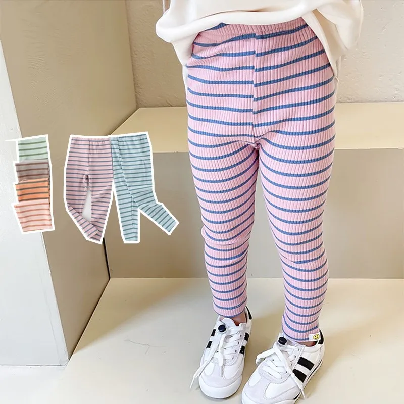 Children\'s Pants For Girls Clothes Stripes Boys Trousers Casual Teen Pants Soft Kids Clothing 2021 Spring Autumn Costume